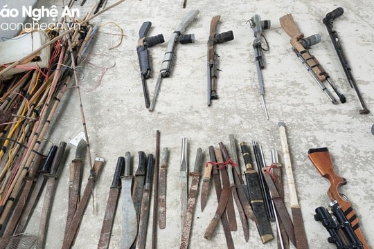 Nghệ An kêu gọi người dân giao nộp và đấu tranh với tội phạm về vũ khí, vật liệu nổ, công cụ hỗ trợ