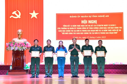 Đảng uỷ Quân sự tỉnh tổng kết 12 năm thực hiện Nghị quyết 124 của Thường vụ Quân uỷ Trung ương