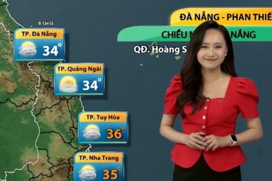 MC thời tiết Xuân Anh trở lại sóng VTV sau thời gian vắng bóng