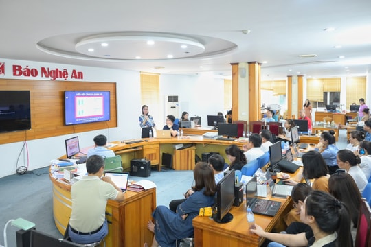 VTV Digital trao đổi kinh nghiệm sản xuất, phát triển nội dung trên nền tảng số với Báo Nghệ An