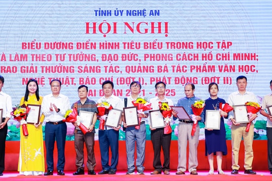Danh sách 67 tác phẩm đạt Giải thưởng sáng tác, quảng bá về chủ đề 'Học tập và làm theo tư tưởng, đạo đức, phong cách Hồ Chí Minh' tại Nghệ An