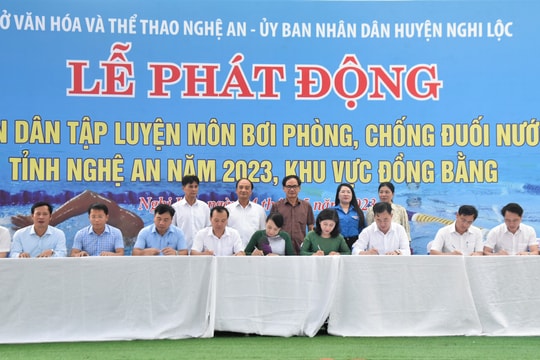 Nghệ An phát động toàn dân tập bơi và phòng chống đuối nước ở các huyện đồng bằng