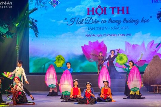 Công bố thứ tự các đội thi trình diễn tại Hội thi 'Hát dân ca trong trường học' ở Nghệ An