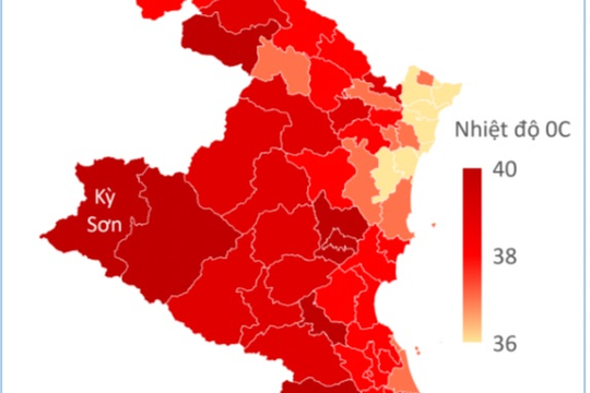 Thời tiết Nghệ An ngày 3/6 tiếp tục nắng nóng, có nơi trên 40 độ C