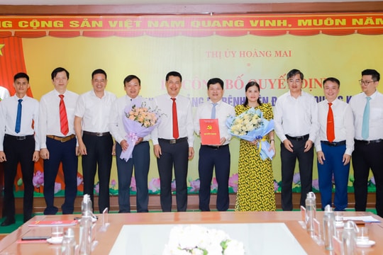 Thị xã Hoàng Mai công bố Quyết định thành lập Đảng bộ Bệnh viện Đa khoa Quang Khởi