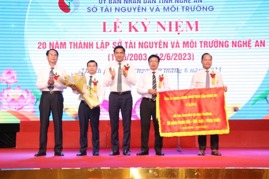 Sở Tài nguyên và Môi trường Nghệ An kỷ niệm 20 năm thành lập
