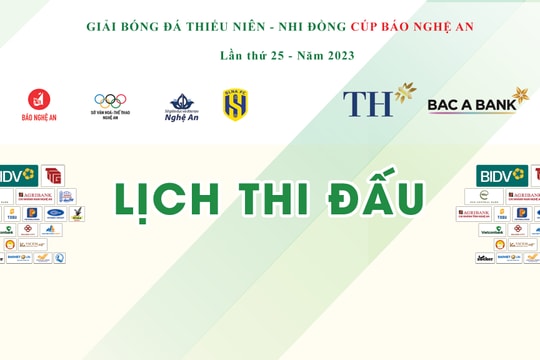 Lịch thi đấu Giải bóng đá Thiếu niên - Nhi đồng Cúp Báo Nghệ An hôm nay (12/6)
