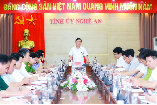Thường trực Tỉnh ủy Nghệ An giao ban khối Nội chính