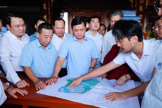 Bí thư Tỉnh ủy Thái Thanh Quý khảo sát thực địa một số dự án trên địa bàn huyện Nam Đàn