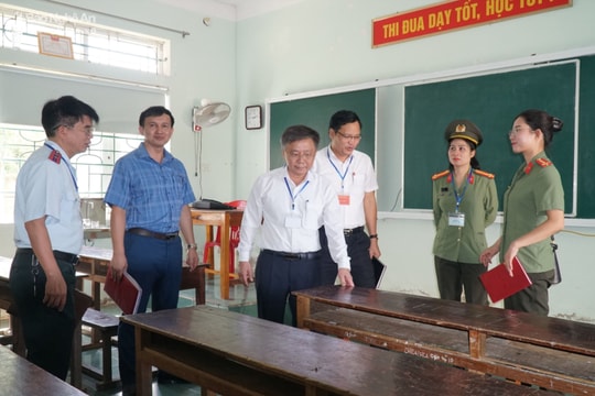 Sở Giáo dục và Đào tạo phối hợp với Công an tỉnh kiểm tra công tác chuẩn bị thi tốt nghiệp THPT