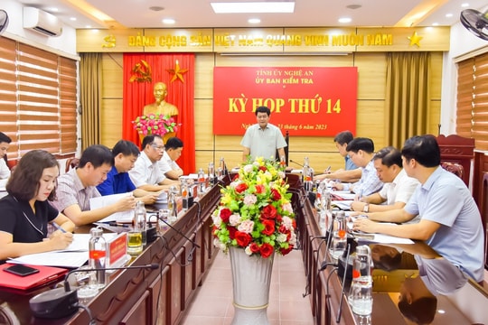 Ủy ban Kiểm tra Tỉnh ủy Nghệ An xem xét, đề nghị thi hành kỷ luật một số tổ chức, cá nhân