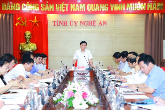 Thường trực Tỉnh ủy Nghệ An giao ban khối Nội chính tháng 6/2023