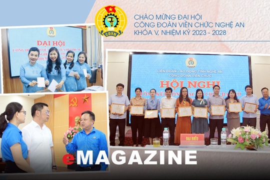 Chào mừng Đại hội Công đoàn Viên chức Nghệ An khóa V, nhiệm kỳ 2023 – 2028
