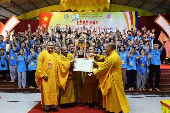 Đoàn thanh, thiếu niên phật tử Nghệ An đạt giải Nhất Hội trại 'Tuổi trẻ và Phật giáo' năm 2023 tại Hà Nội