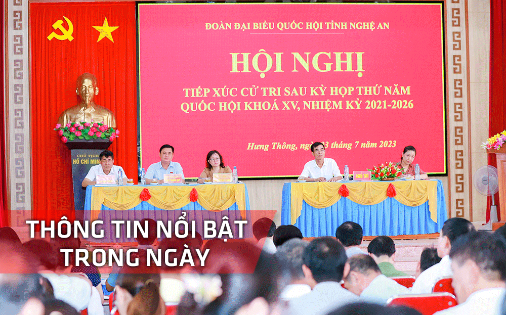 Nghệ An: Thông tin nổi bật ngày 3/7