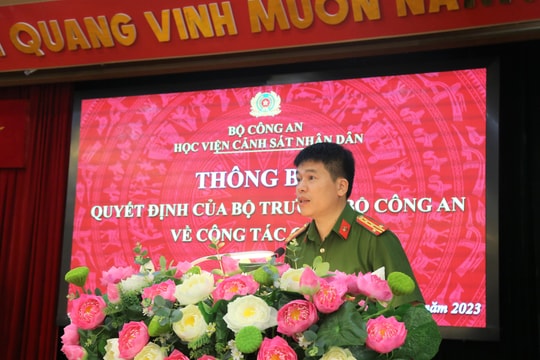 Đại tá, PGS. TS Trần Hồng Quang được điều động, bổ nhiệm làm Phó Giám đốc Công an tỉnh Nghệ An