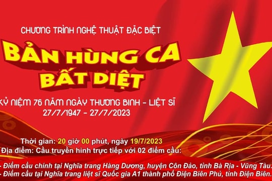 Cầu Truyền hình trực tiếp Chương trình nghệ thuật 'Bản hùng ca bất diệt'