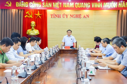 Rà soát công tác chuẩn bị Chương trình gặp mặt, đối thoại giữa Thường trực Tỉnh ủy Nghệ An với người đứng đầu cấp ủy, chính quyền cấp xã