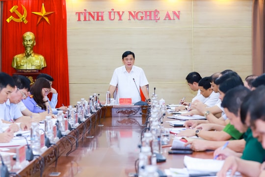 Thường trực Tỉnh ủy Nghệ An tổ chức Hội nghị giao ban Khối Nội chính