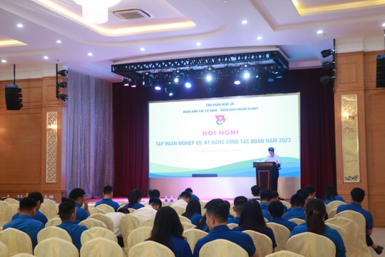 Khai mạc lớp bồi dưỡng cán bộ Đoàn trong các cơ quan, doanh nghiệp tỉnh Nghệ An năm 2023