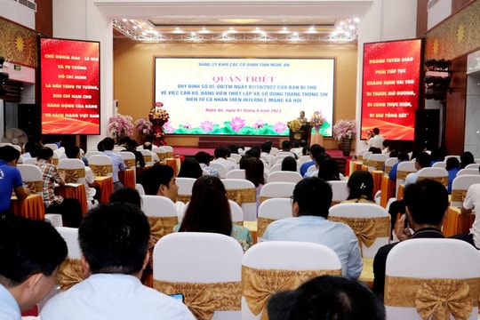 Đảng ủy Khối Các cơ quan tỉnh tập huấn công tác bảo vệ nền tảng tư tưởng của Đảng