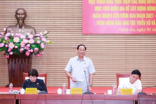 Thượng tướng Trần Quang Phương: Nghệ An cần 'bám trên, sát dưới', xác định khâu đột phá thực hiện 3 chương trình mục tiêu quốc gia