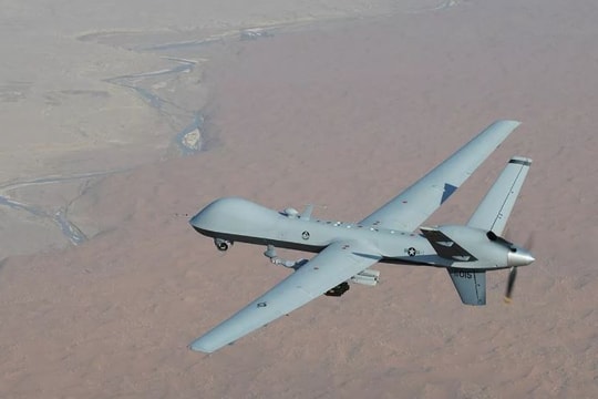 Máy bay chiến đấu SU-30 của Nga xuất phát khi phát hiện UAV trinh sát Mỹ bay qua Biển Đen