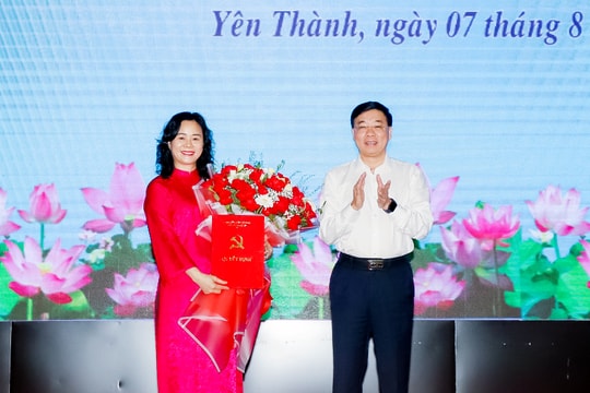 Công bố quyết định điều động, phân công, chỉ định giữ chức Bí thư Huyện uỷ Yên Thành