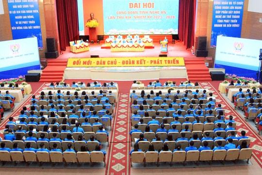 Khai mạc phiên thứ nhất, Đại hội Công đoàn tỉnh Nghệ An nhiệm kỳ 2023 - 2028