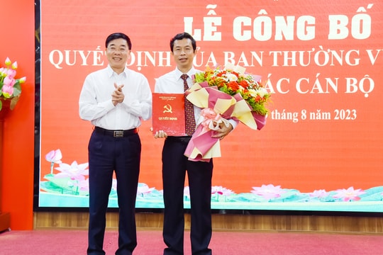 Công bố quyết định điều động, bổ nhiệm Hiệu trưởng Trường Chính trị tỉnh Nghệ An
