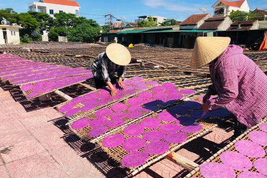 Sắc màu bánh đa vừng ở làng nghề truyền thống tại Đô Lương 