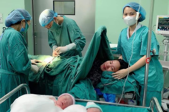 Trong 1 ngày, Bệnh viện Sản Nhi Nghệ An thực hiện 2 ca mổ tam thai 'mẹ tròn, con vuông'