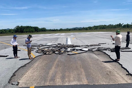 Xác định nguyên nhân ban đầu gây bong tróc đường băng sân bay Vinh