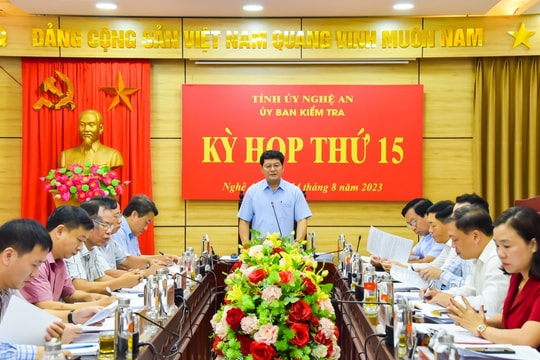 Ủy ban Kiểm tra Tỉnh ủy Nghệ An xem xét, thi hành kỷ luật một số tổ chức Đảng, đảng viên