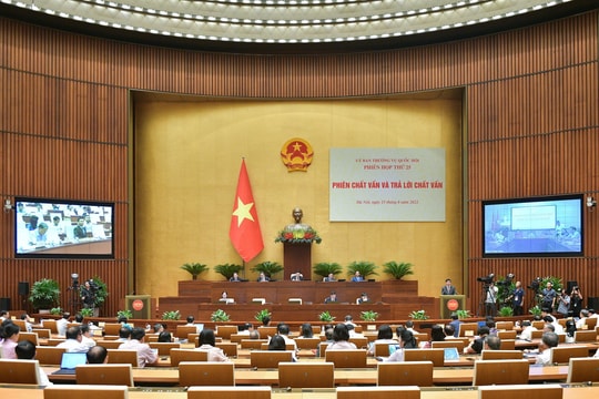 Ủy ban Thường vụ Quốc hội chất vấn việc khắc phục chồng chéo văn bản quy phạm pháp luật và 'quân xanh - quân đỏ' trong đấu giá đất