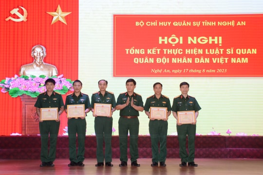 Nghệ An tổng kết Luật Sĩ quan Quân đội nhân dân Việt Nam