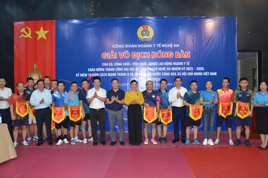 Công đoàn ngành Y tế Nghệ An tổ chức Giải Bóng bàn năm 2023