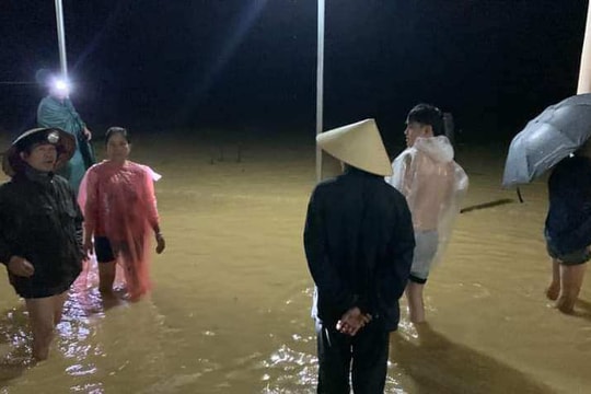 Xã Châu Hồng (Quỳ Hợp) ngập lụt sau mưa lớn