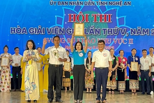 Đội thi thị xã Thái Hòa giành giải Nhất tại Hội thi Hoà giải viên giỏi lần thứ V, vòng sơ khảo khu vực II