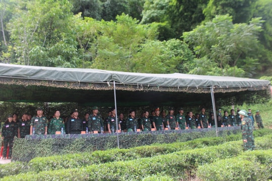 Con Cuông tổng kết, rút kinh nghiệm diễn tập khu vực phòng thủ năm 2023