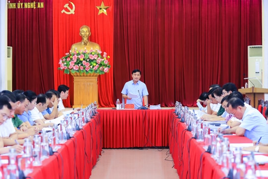 Ban Thường vụ Tỉnh ủy Nghệ An kết luận một số nội dung về công tác kiểm tra, giám sát và thi hành kỷ luật trong Đảng