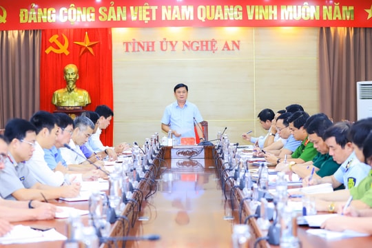 Thường trực Tỉnh ủy Nghệ An giao ban Khối Nội chính tháng 8/2023