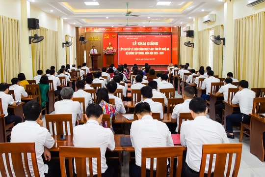 Nghệ An khai giảng lớp Cao cấp lý luận chính trị khóa học 2023 – 2025