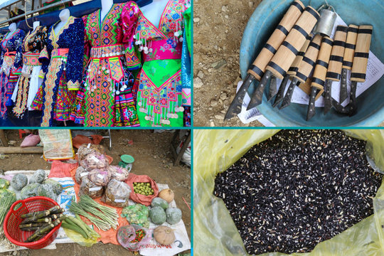 H'mong people's market in the border area of Nghe An