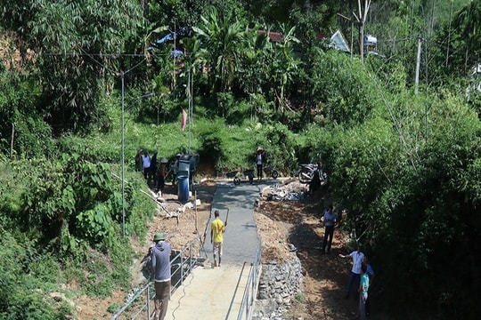 Cây cầu 3 mẹ con ở Thanh Chương tự xây đã hoàn thành