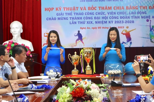Bốc thăm chia bảng giải thể thao công chức, viên chức, người lao động