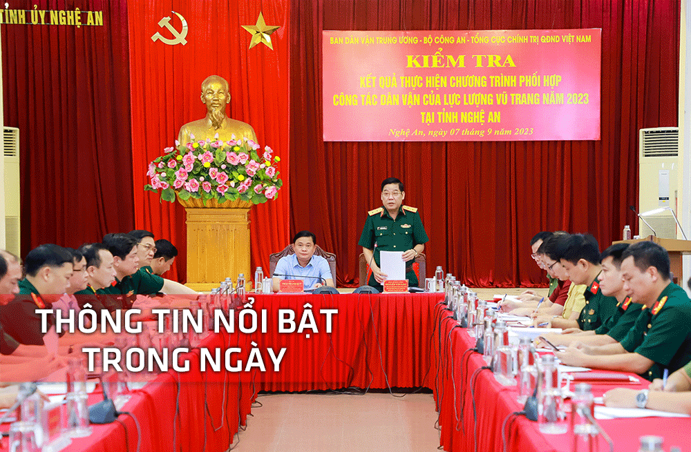 Nghệ An: Thông tin nổi bật ngày 7/9