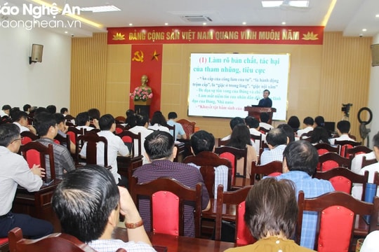 Nghệ An triển khai thực hiện Quy định về kiểm soát quyền lực và phòng, chống tham nhũng, tiêu cực trong công tác cán bộ