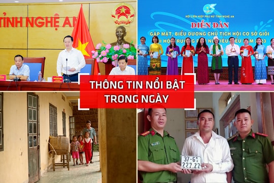Nghệ An: Thông tin nổi bật ngày 26/9