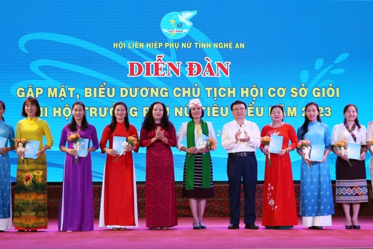 Tôn vinh, biểu dương 100 cán bộ Hội Phụ nữ tiêu biểu năm 2023